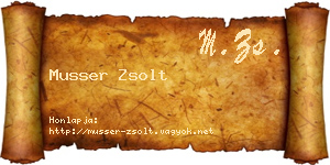 Musser Zsolt névjegykártya